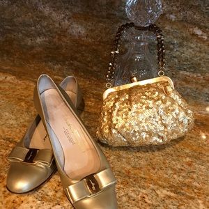 Gold sequin cocktail purse